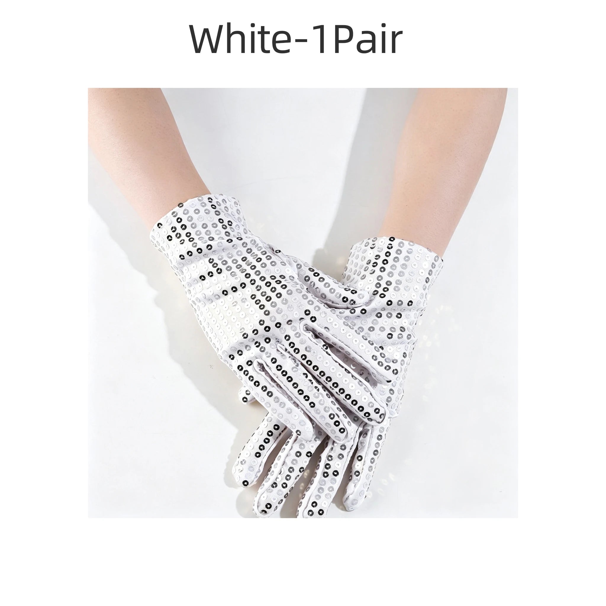 Sequin Shiny Mesh Gloves Sparkly Costume Accessories Stage