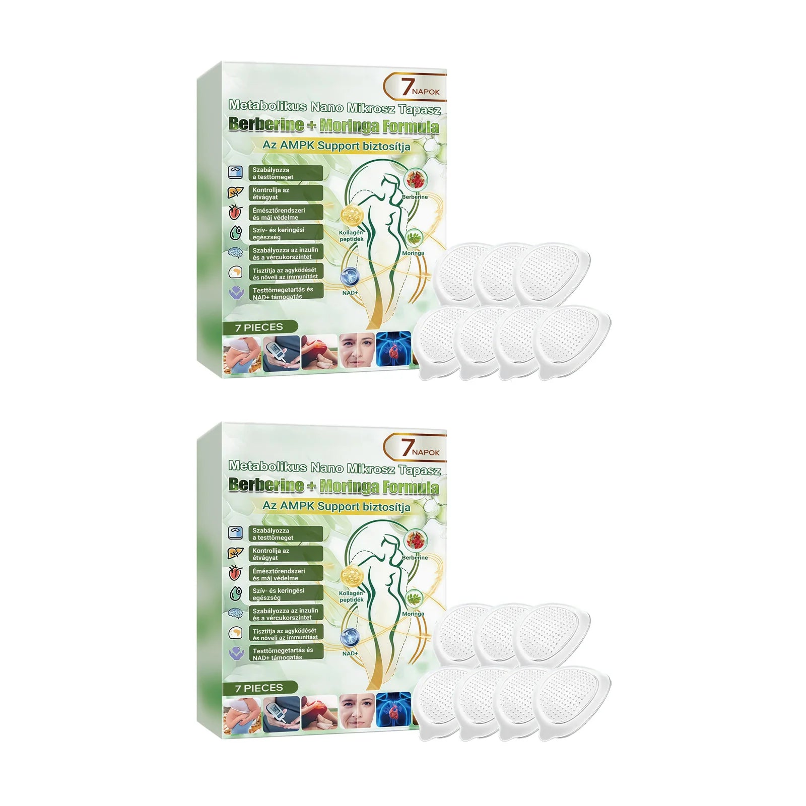 Nano Microneedle Body Firming Patch – Collagen, NAD+ | 7 Pcs Microneedle Skin Patch Zpaxo 14pcs Boxed