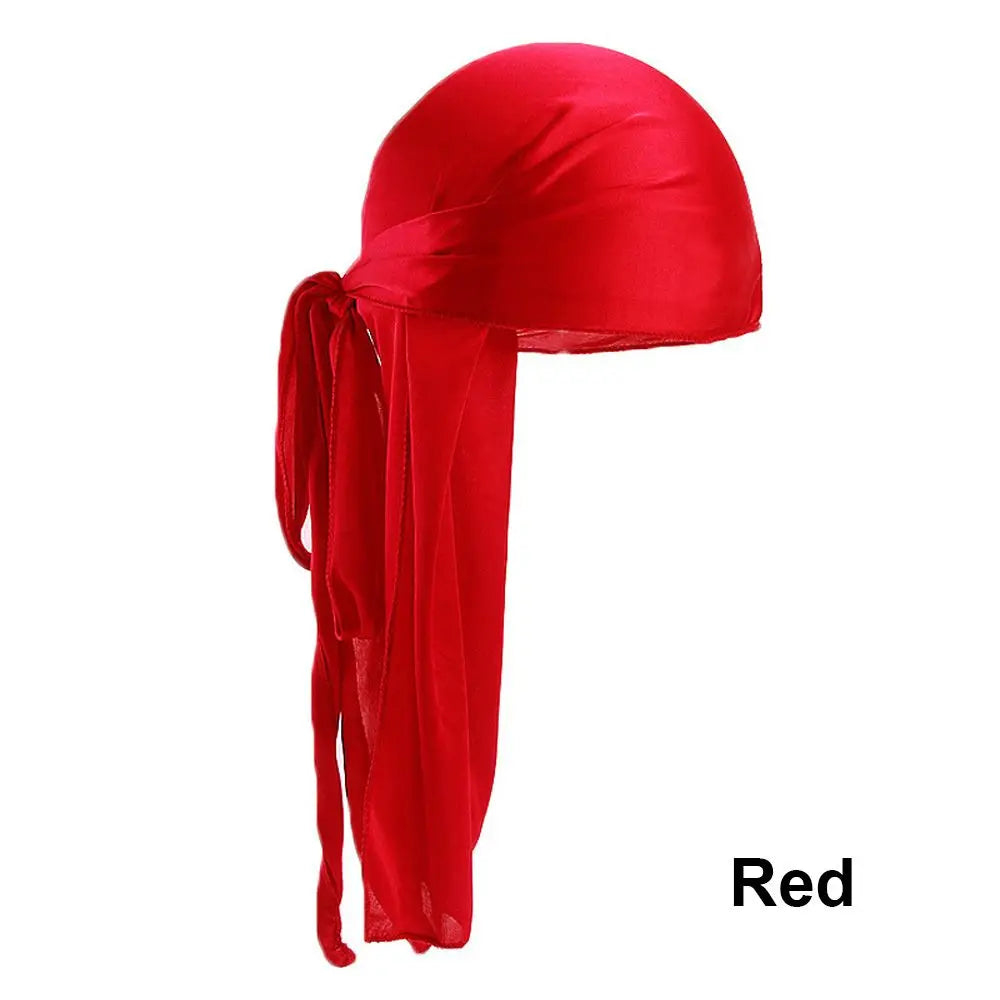 Fashion Adjustable Pre-tied Headwrap Chemo Cap Pirate Hat Bandana Zpaxo red