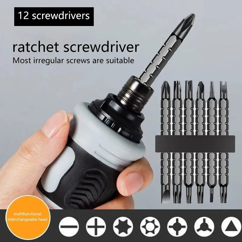 13-in-1 Ratchet Screwdriver Set – Multi-Bit Labor-Saving Kit Ratchet Screwdriver Set Zpaxo
