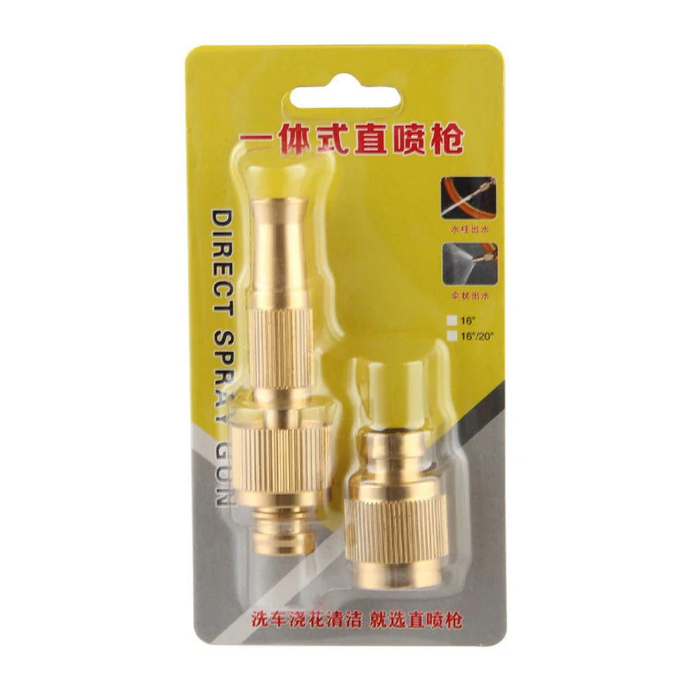 Spray Nozzle Copper Plating High Direct Spray Sprinkler Garden Hose Fittings for Car Cleaning Flower Grass Watering Zpaxo