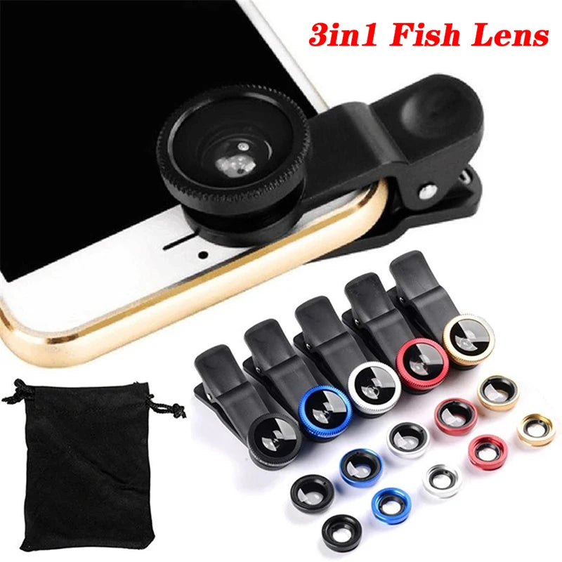 3in1 Fisheye Phone Lens 0 67X Wide Angle Zoom Iphone Ipad Xiaomi Fish Zpaxo