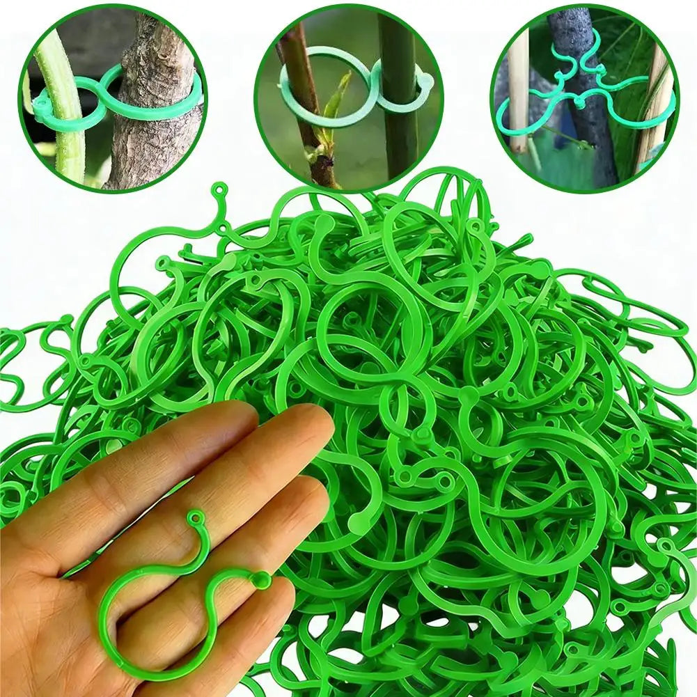 Plastic Garden Plant Support Clips – Tomato & Vine Ties 100/500 Garden Plant Clips Zpaxo