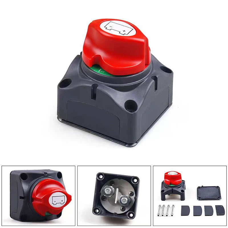 Battery Disconnect Switch 12V–48V 275A Cut-Off | M10 Marine & Car