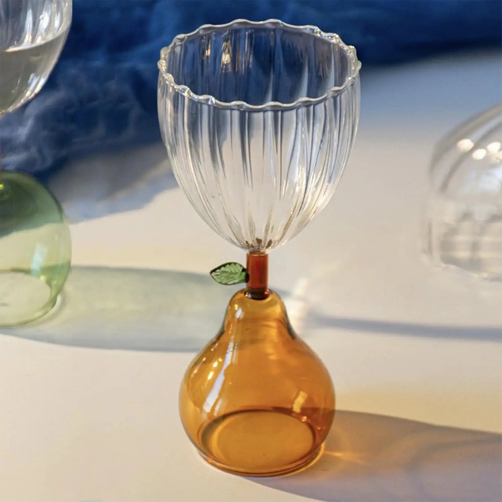 Cocktail Glasses Champagne Stem Cup Aesthetic Fruit Base Tall Kitchen