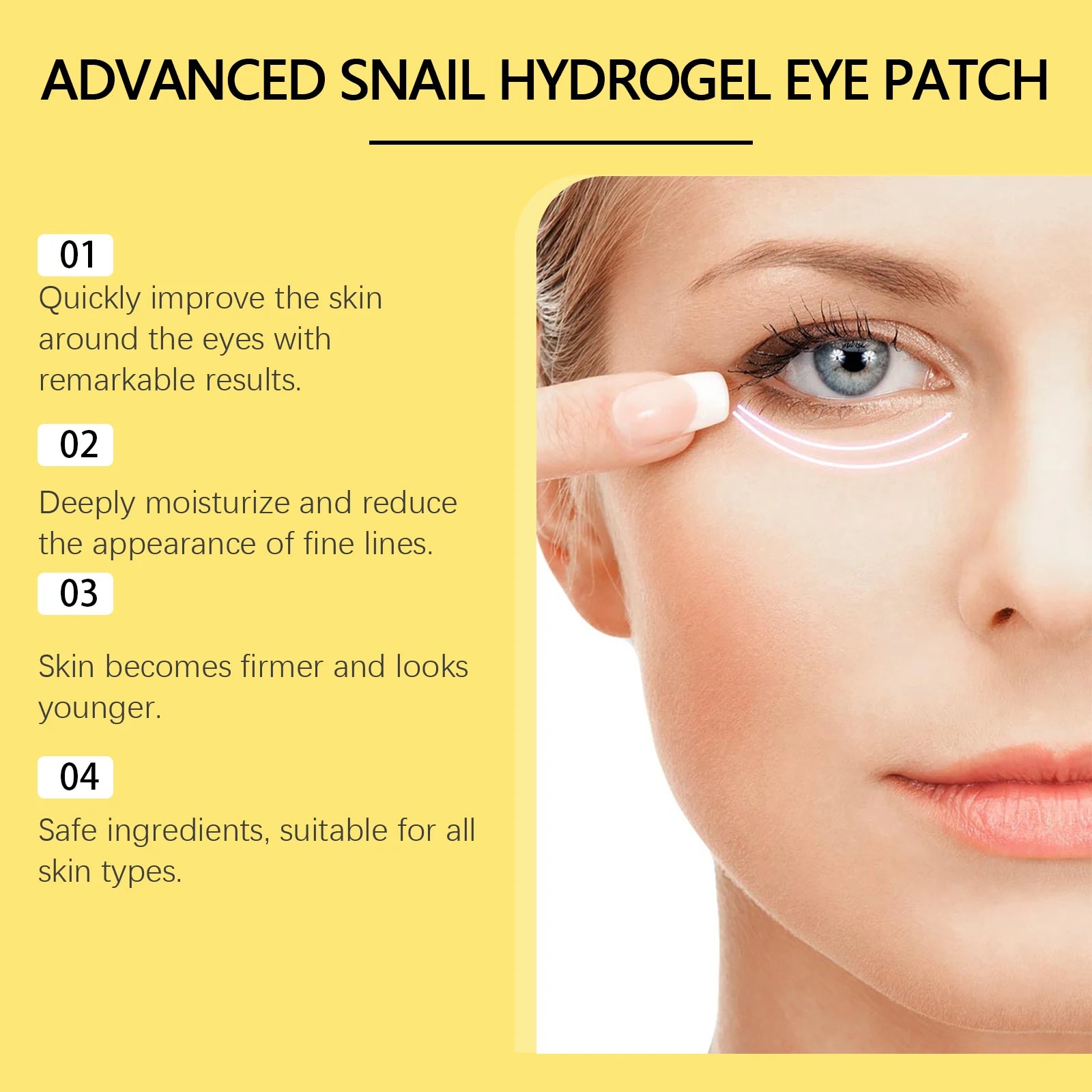 Firming Eye Patches Snail W-rinkles Remover Anti Dark Circles Puffiness Reduce Fine Lines Nourish Mask Moisturizing Eye Patches Zpaxo