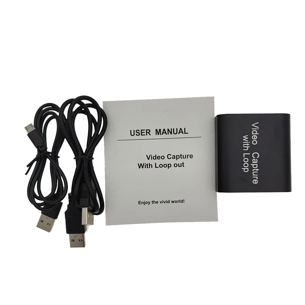 USB 2.0 4K HDMI-Compatible Video Capture Card Loop Out 1080P 60fps Video Grabber Recorder Box for PS4 Game Live Streaming Zpaxo China Mainland
