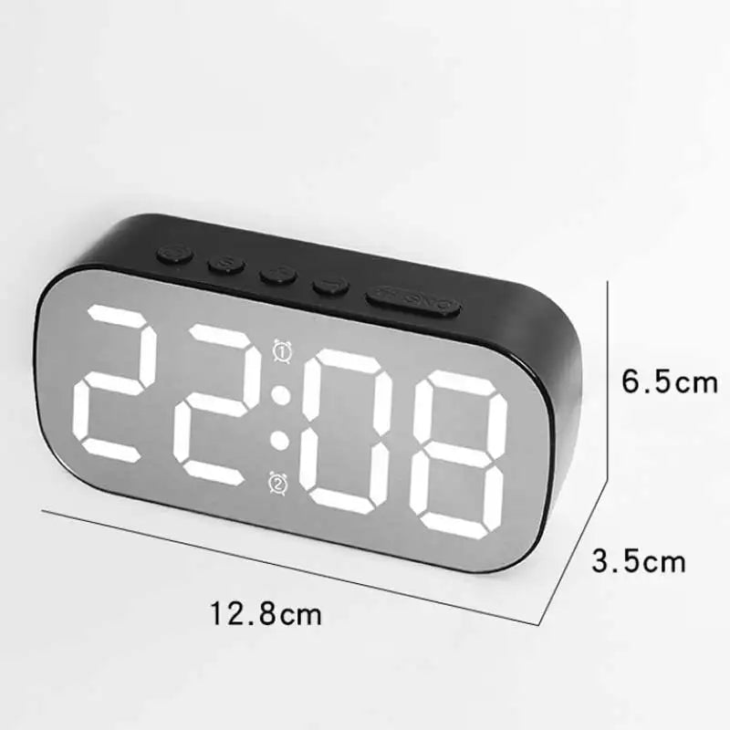 3D LED Digital Alarm Clock with Large Display - Dual Alarm, Snooze, Temperature & Date - 5 Level Brightness & Night Mode Moder Zpaxo
