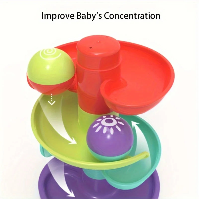 Educational Ball Track Tower Toy Rolling Spinning Balls Fine Motor