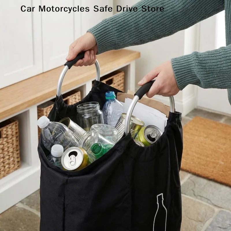 CMLarge Capacity Empty Bottle Storage Basket Folding Recycling Bin