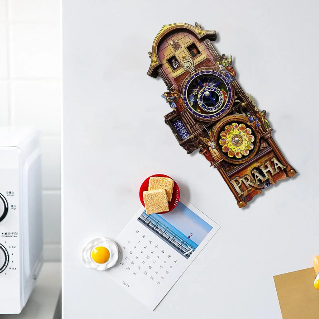 Fridge Magnets Astronomical Clock Tourism Collection Magnets Cultural Travel Souvenirs for Homeowners Photography Hobbyists Zpaxo