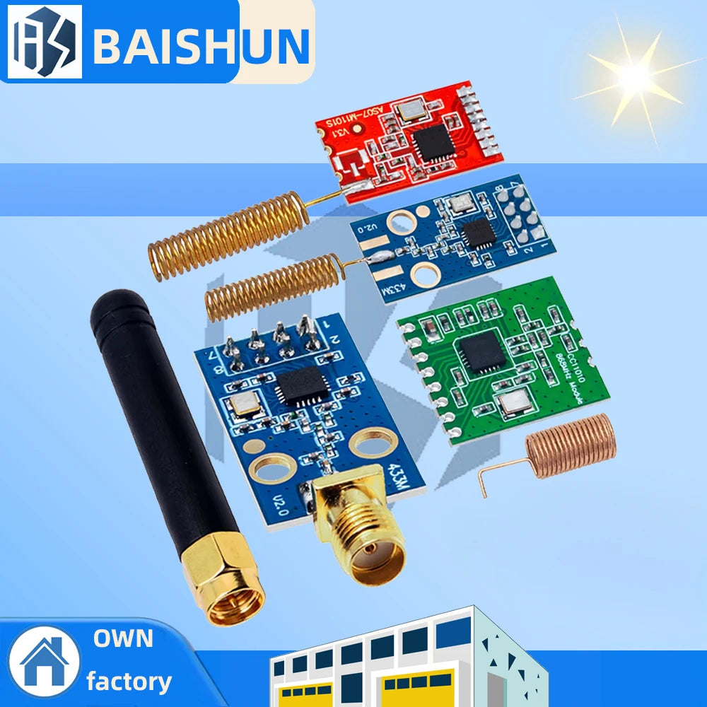 CC1101 10mW Wireless Module 433MHZ 868MHZ 300-1000M Long Distance Transmission With SMA Antenna Wireless Transceiver Module Zpaxo