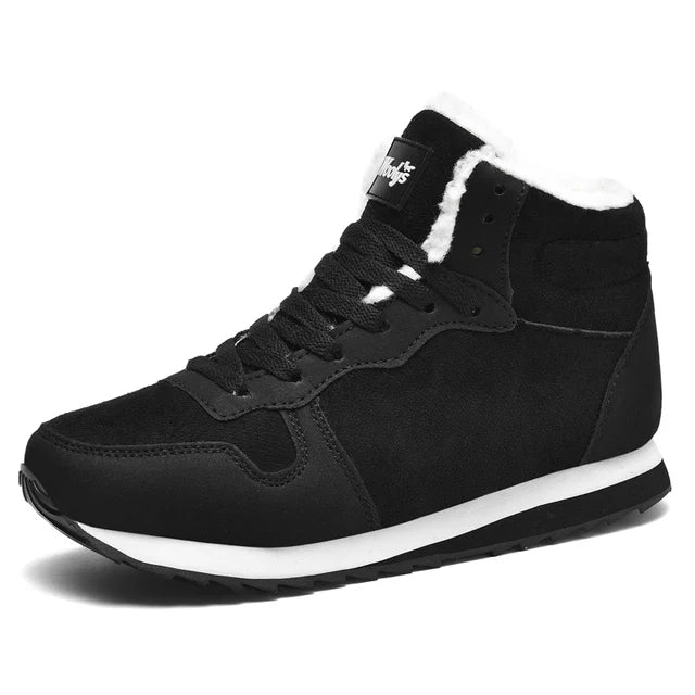 Women Boots Comfortable Winter Shoes Warm Sneakers Snow Waterproof Zpaxo Black 36