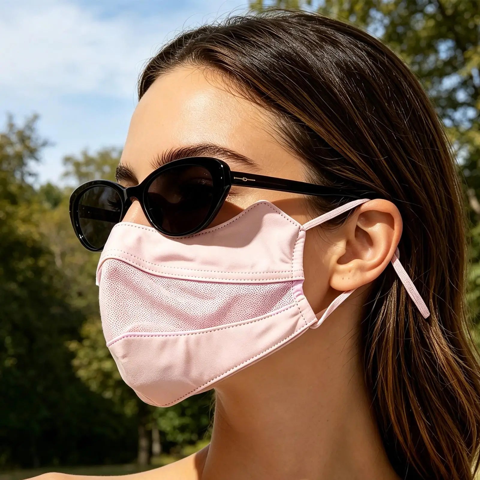 Ice Silk UV Face Mask UPF 50 – Cooling Sun Cover for Sports UV Cooling Face Mask Zpaxo