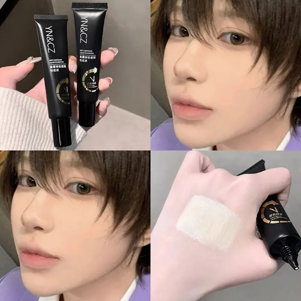 Foundation Blending Liquid Toner Ivory White Liquid Foundation 30ml Blending Pure White COS Stage Matte Concealer Cream Makeup Zpaxo 01 Ivory white