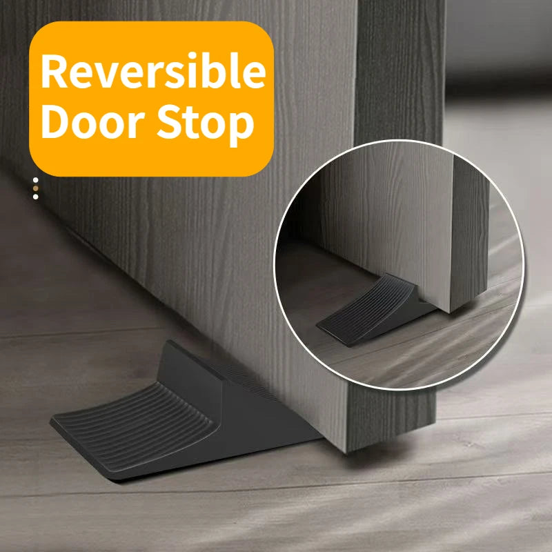 Heavy Duty Rubber Wedge Door Stops – Black, Non-Slip 4/5/6 Pack