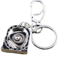 Zinc Alloy Spinning Rotor Keychain Mechanical Smooth Automotive Engine Rotary Keyring High Playability Creative Zpaxo silver