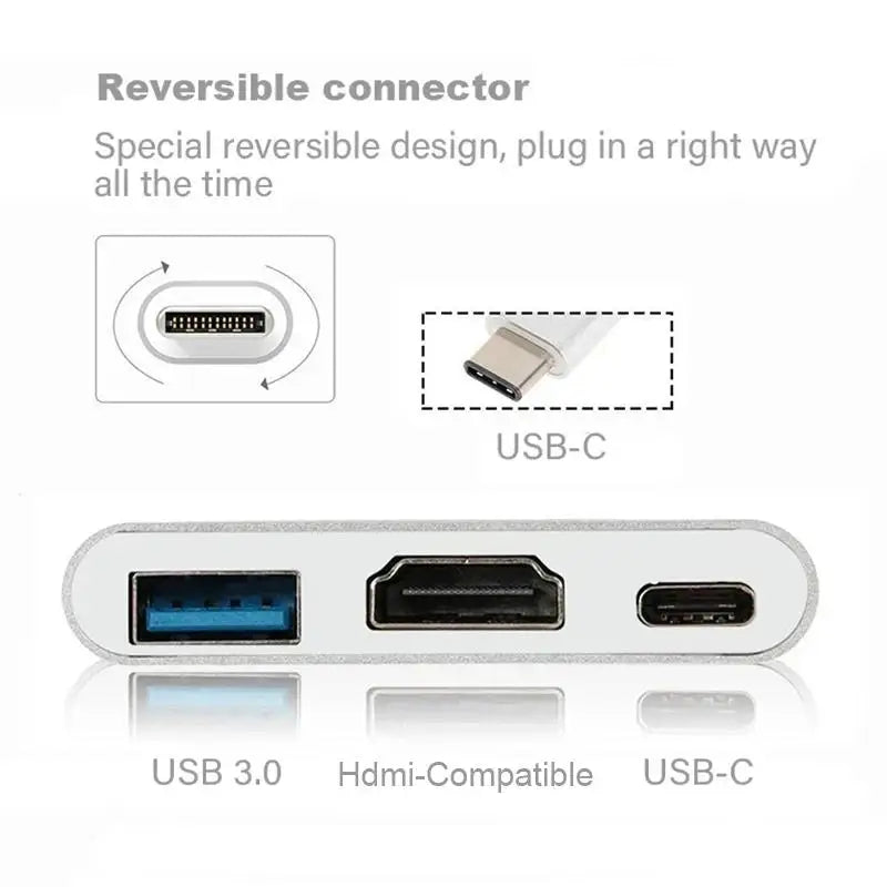 USB-C HDMI-compatible 1 Cable Converter USB 3 C HD 4K 0 Adapter