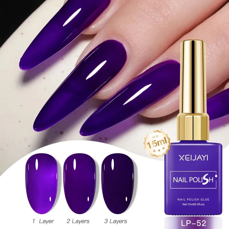 Colored Nail Varnish Gel 60 Colors Gloss Matte Ice-clear Nails Polish