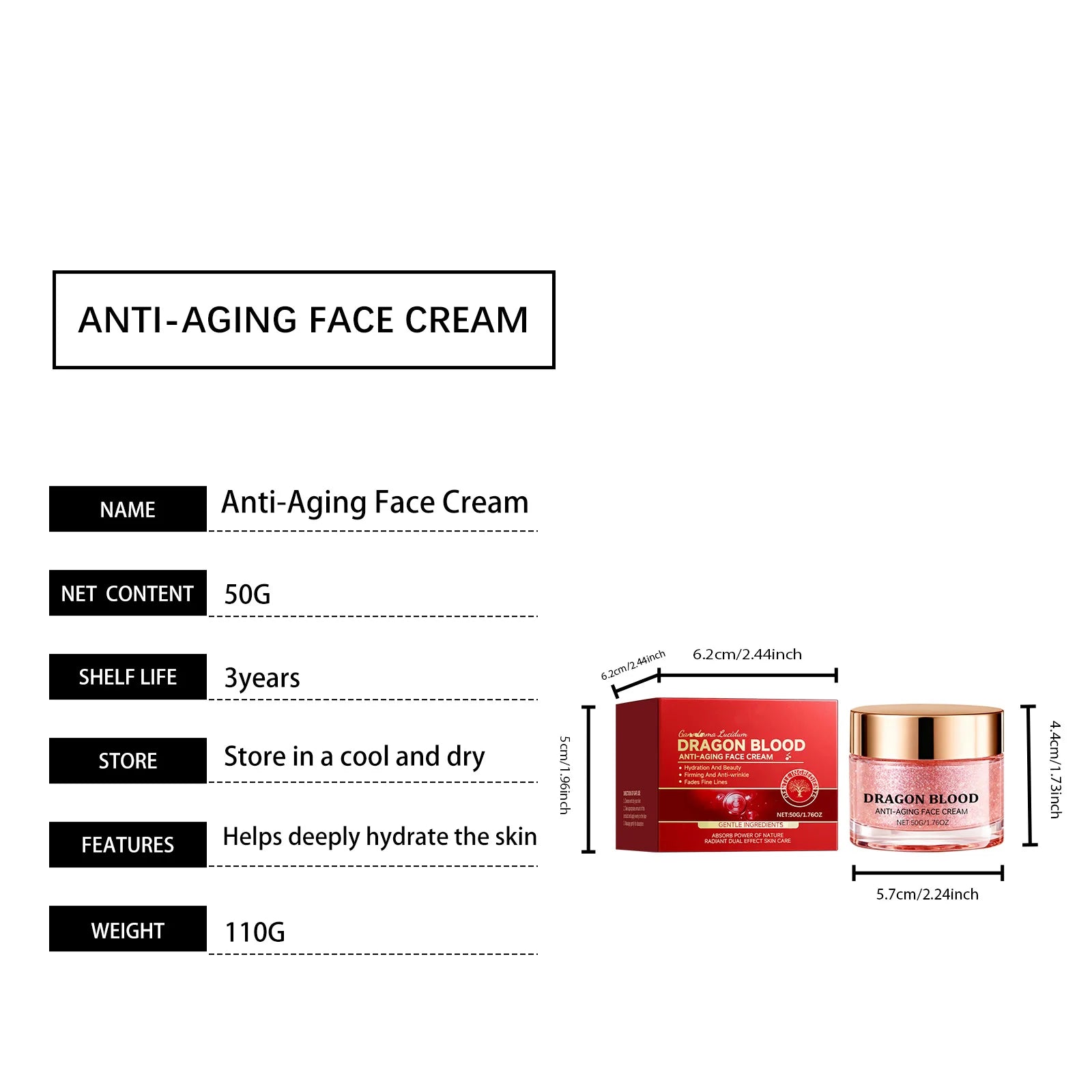 Dragon Blood Anti-Aging Cream & Serum Set | Retinol Firming Anti-Aging Skincare Set Zpaxo Face Cream