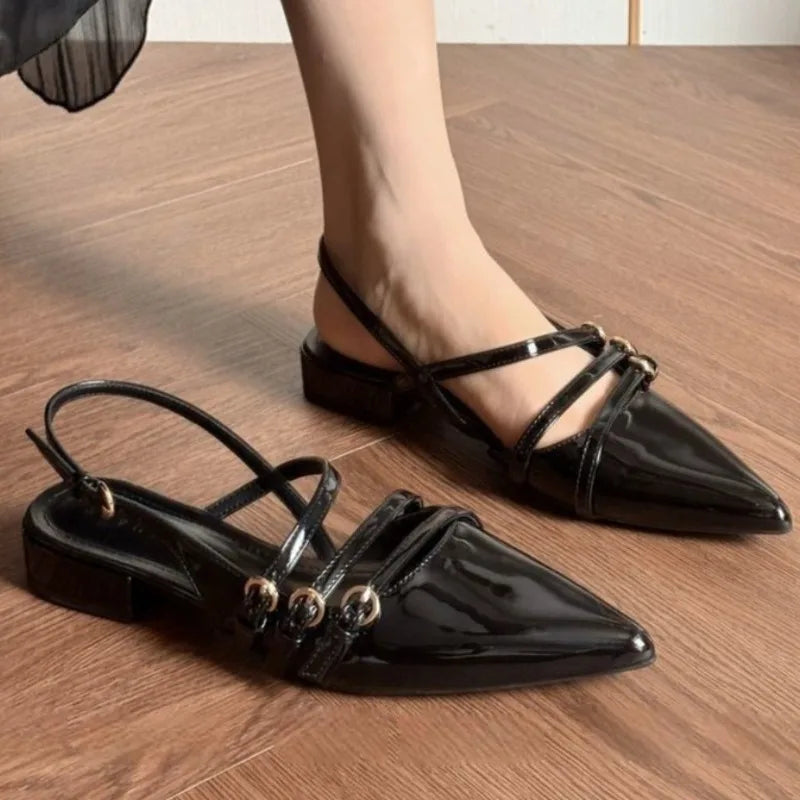 Temperament Pointed Toe Baotou Sandals Women's Summer Wear Shallow