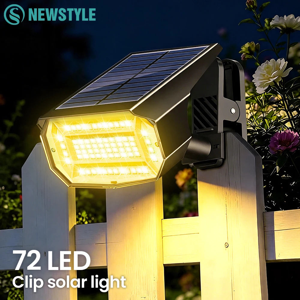 Clip On Outdoor Solar Spot Lights With 3 Lighting Modes IP65 Waterproof Clip On Railing Solar Light For Garden Patio Yard Zpaxo