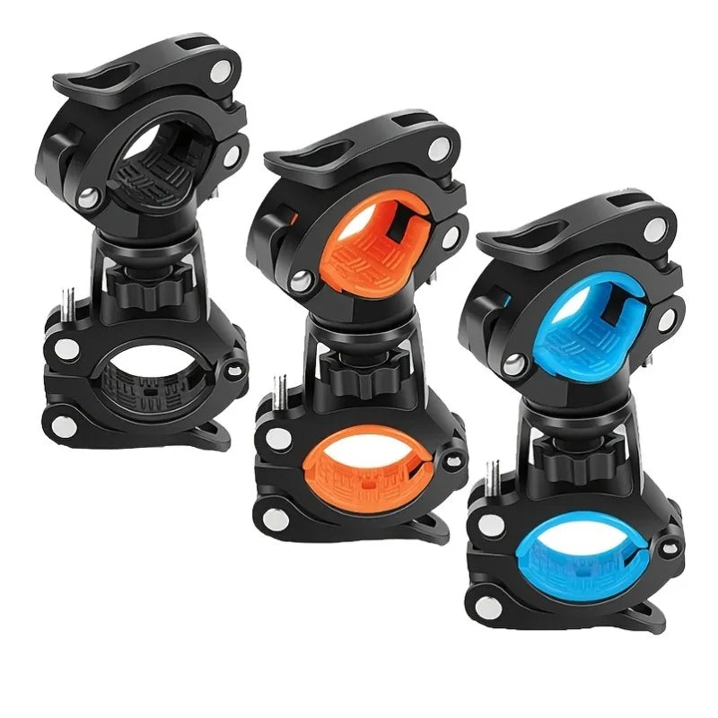 Upgraded Bicycle Holder 360 Rotation 3-Setting Flashlight Mini Pump