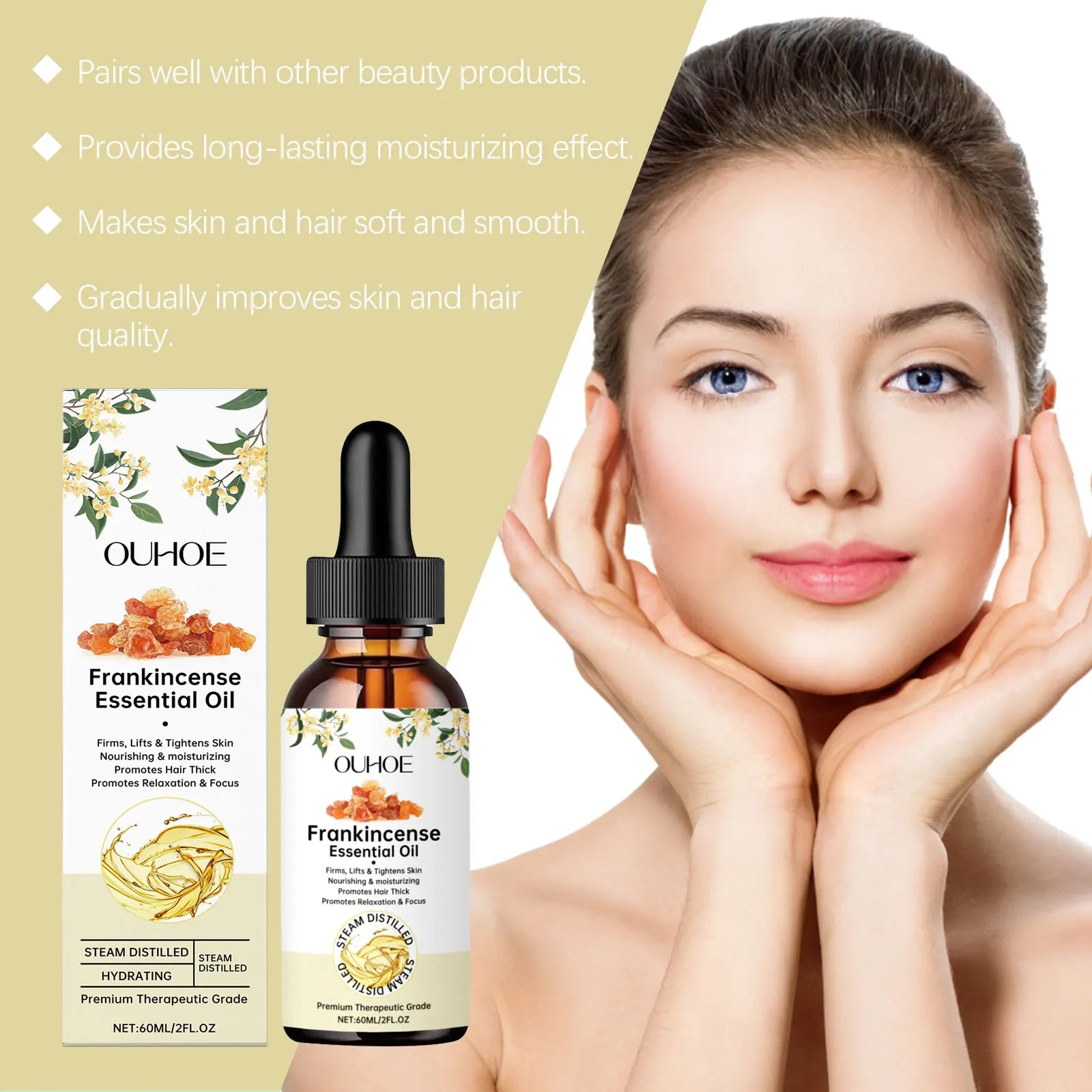 Frankincense Essential Oil Moisturizing Repair Nourish Scalp Hydrating Body Massage Relaxation Face Dry Damaged Hair Skin Care Zpaxo