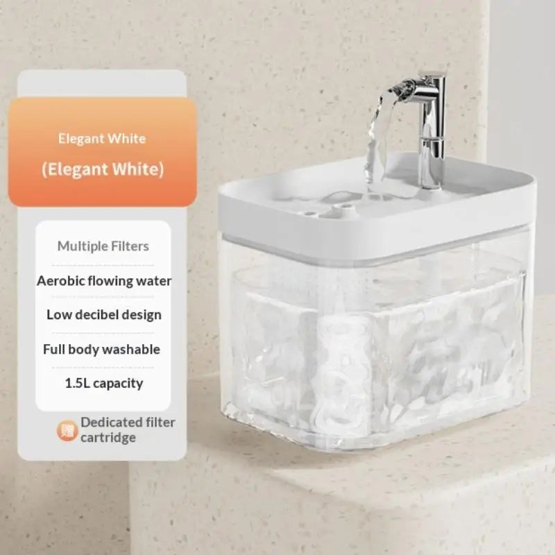 Automatic Pet Dog Cat Water Dispenser Fountain Loop Mute Pump Smart Zpaxo A6