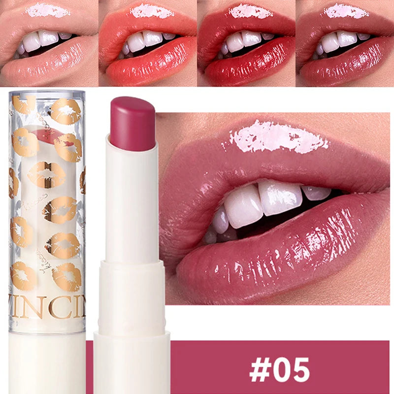 Tinted Lip Glaze Jelly Mirror Lipstick Fade Lip Lines Long Lasting Moisturizing Waterproof Non-stick Cup 8Colors Lip Balm Makeup Zpaxo