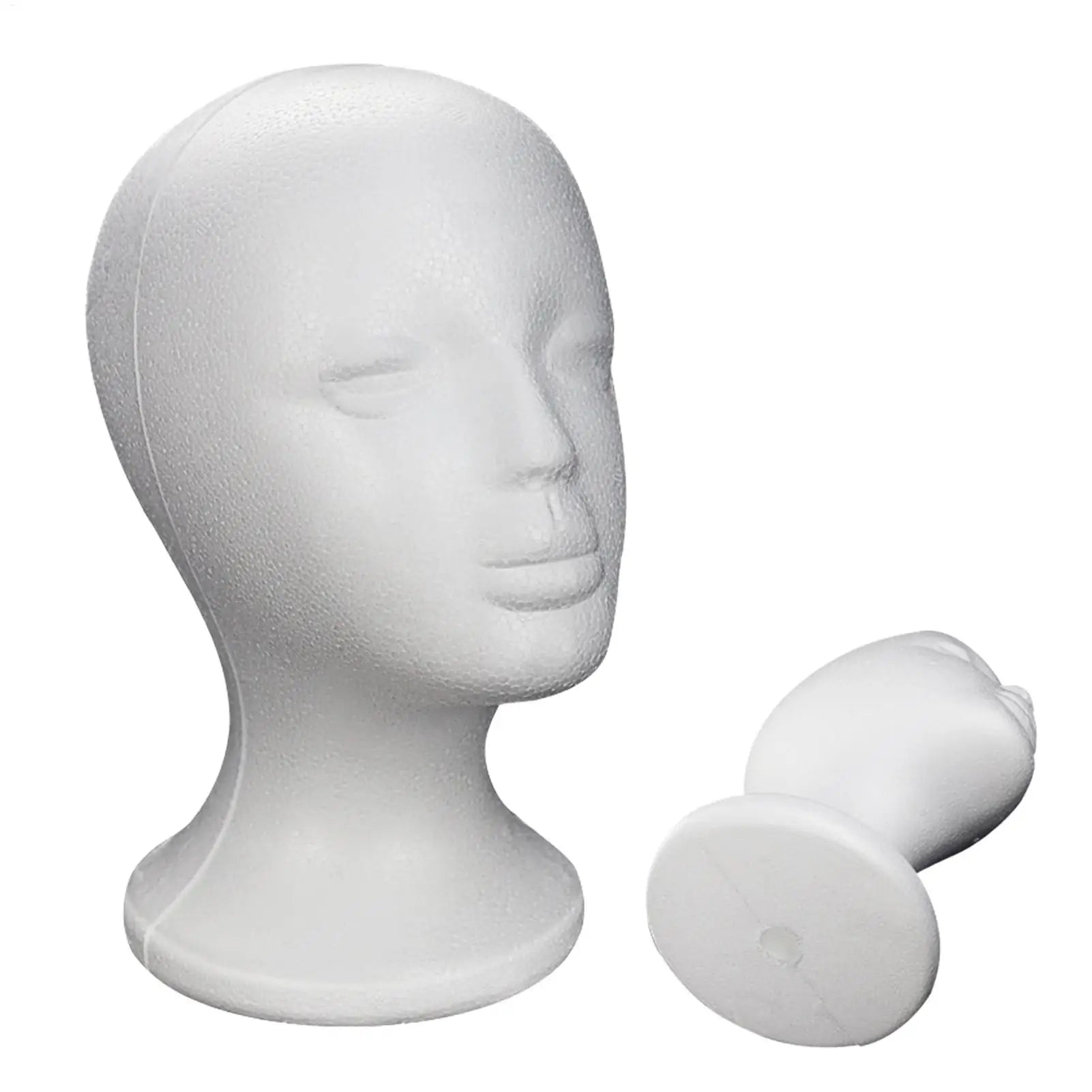 Mannequin Head Wigs Foam Female Model Glasses Hat Hairpieces Display