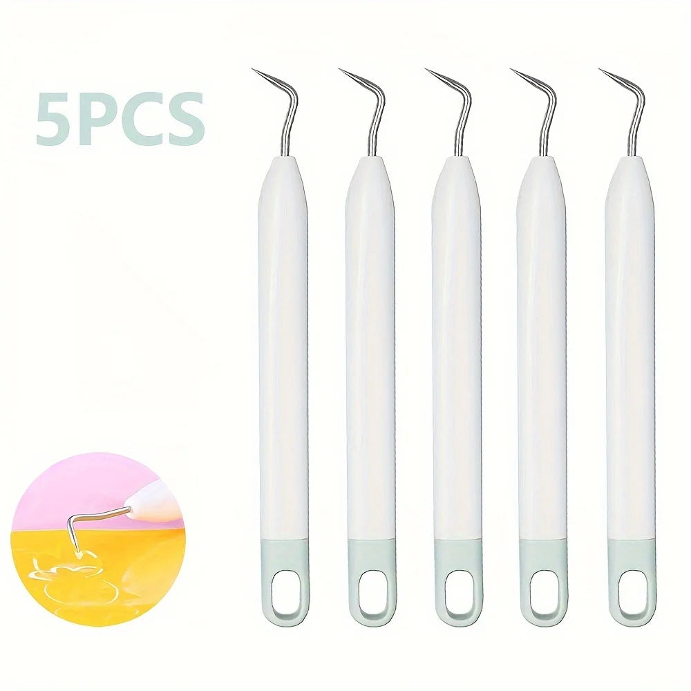 5Pcs Hook Weeder, Craft Weeding Tools, Vinyl Weeder Basic Tool for Lettering, Adhesive Vinyl, Crafting, Starter Tool Kit Zpaxo 5PCS