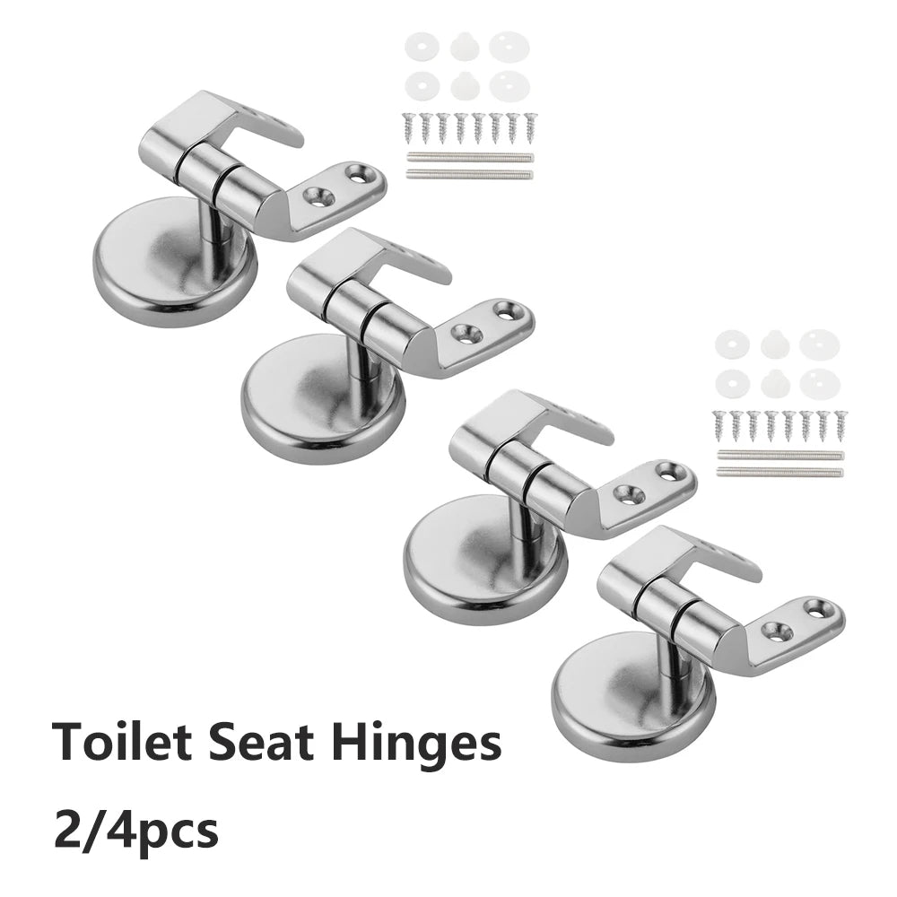 2/4pcs Toilet Seat Hinges Universal Seat Top Fix Hinge Stainless Steel Replacement Toilet Seat Parts Mounting Connector Attachme Zpaxo