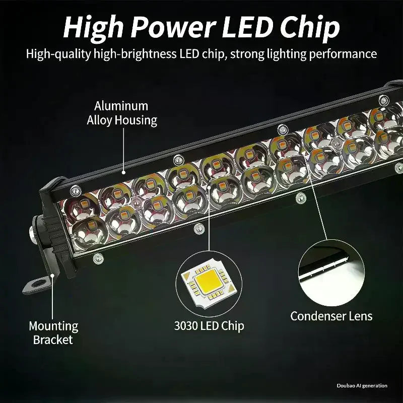8.5" Slim LED Light Bar 60W 6000lm – IP67 Off-Road Work Light