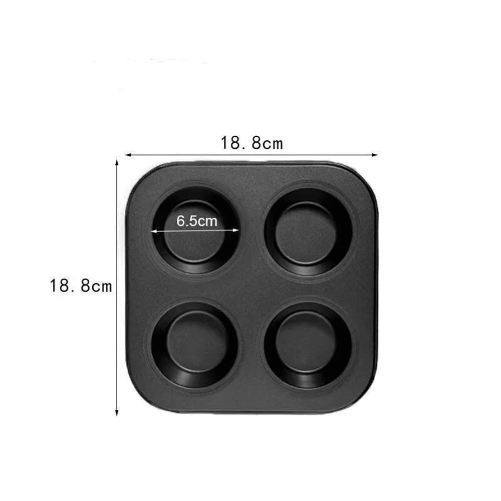 Air Fryer Muffin Pan Non-stick Small Oven Cupcake Baking Carbon Steel Zpaxo black