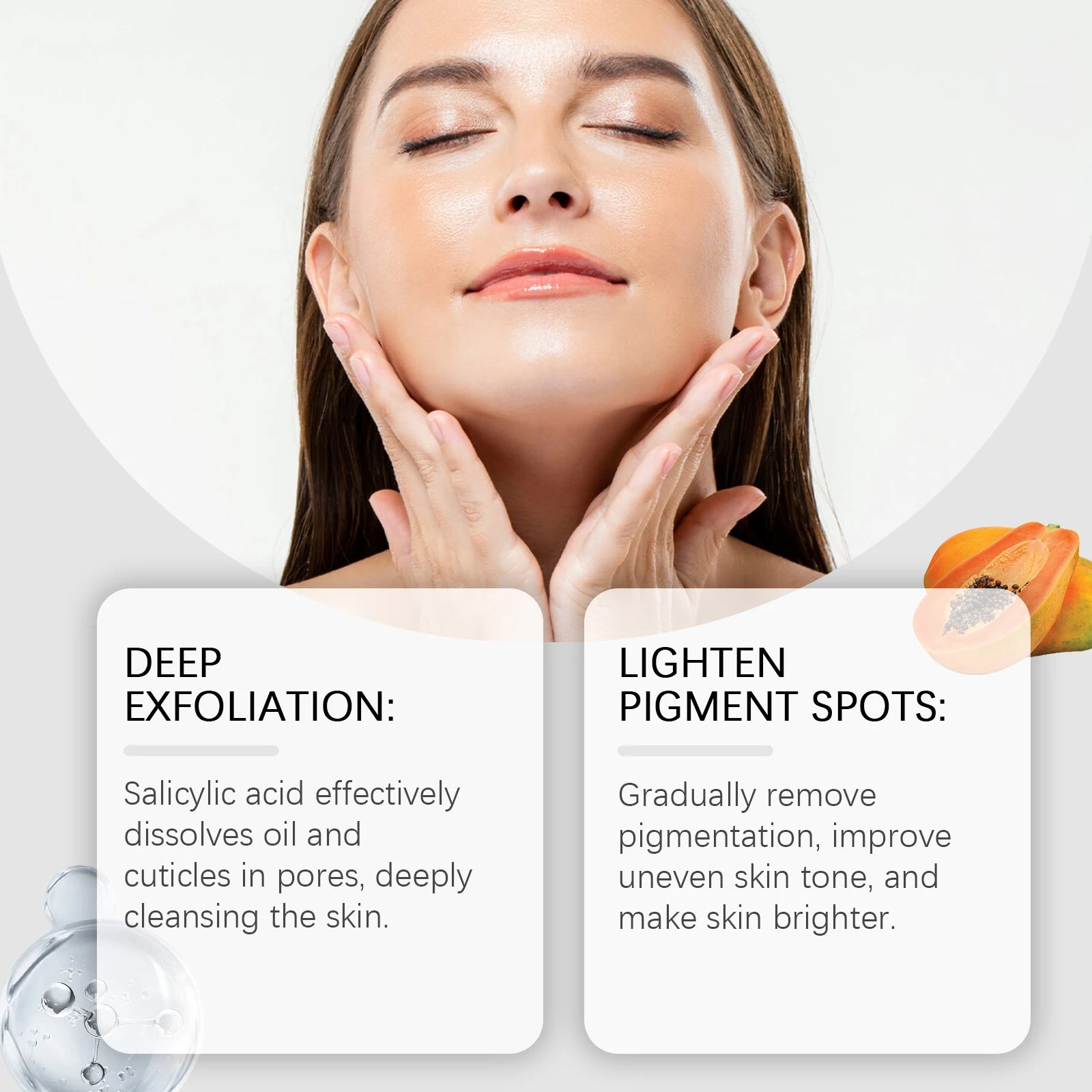 Salicylic Acid Exfoliating Toner 100ml Pore Minimizer Blemish Control Liquid Papaya Extract Hydrating Facial for Acne Prone Skin Zpaxo