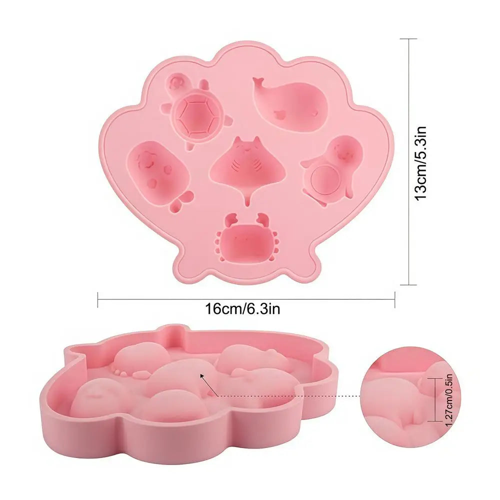Ice Molds Cocktails DIY Easy Release Reusable Sea Animal Whiskey