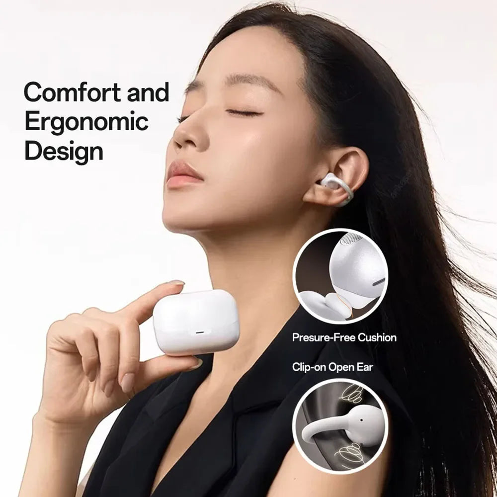 Open Ear Earbuds Bluetooth 6 0 Clip Lightweight Comfort Headphones