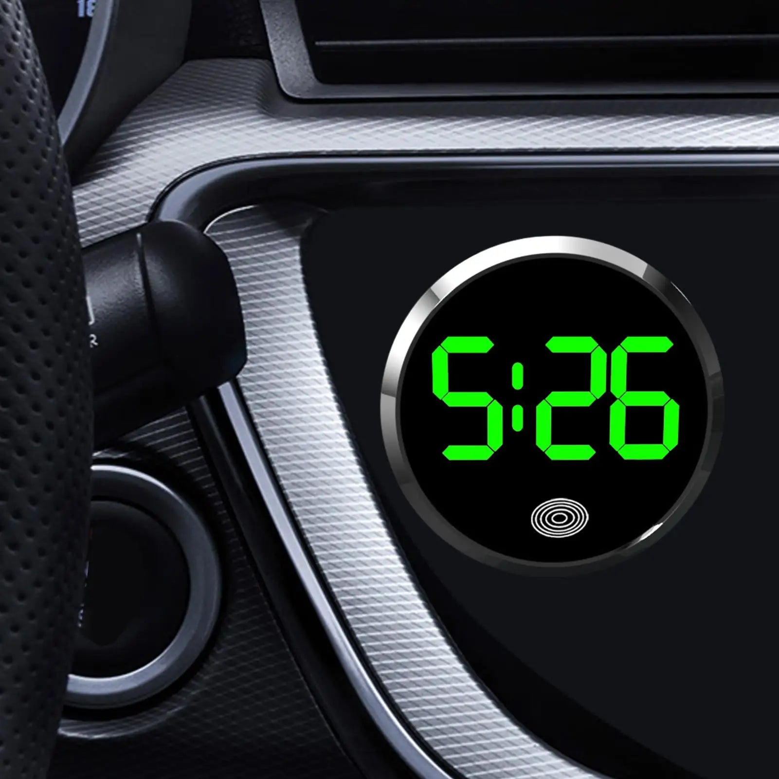 Fashionable Car LED Clock Touch-control Dashboard Watch Display Light