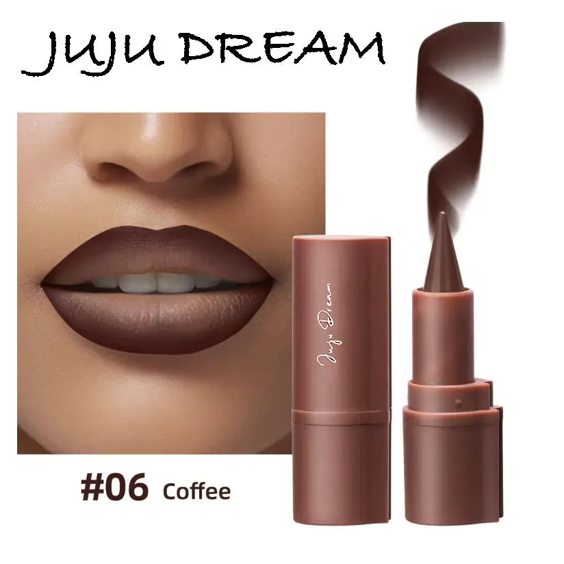 Tapered Gradient Lip Liner Matte Black Brown Velvet Lipstick Zpaxo 06