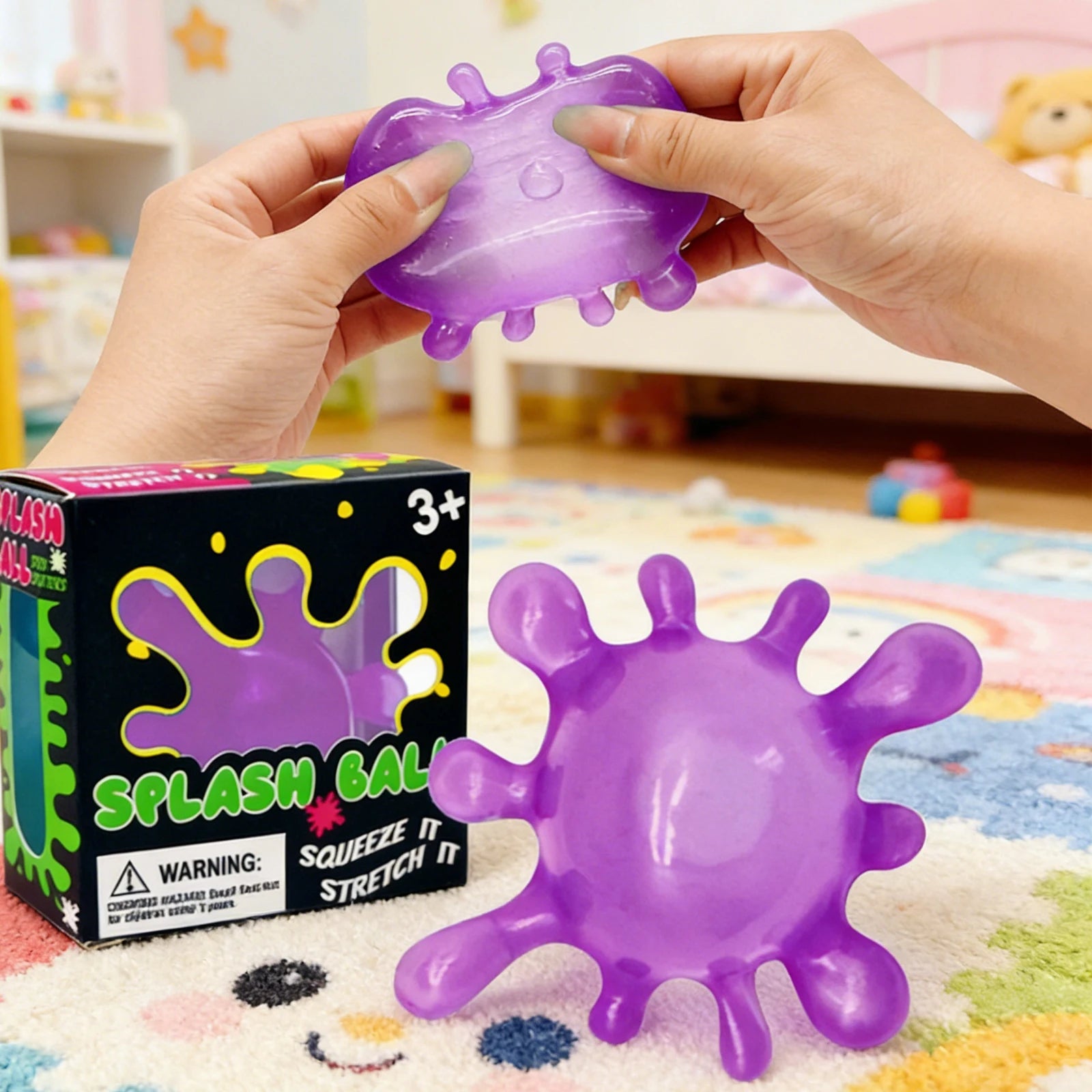 Splash Squeeze Stress Ball Slow Rise Fidget Toy Adults &amp; Kids Fidget Stress Ball Zpaxo