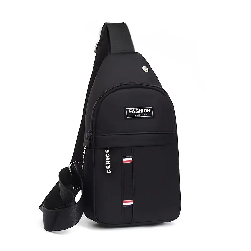 Men's Chest Bag Shoulder Crossbody Sling Casual Nylon Front Trendy