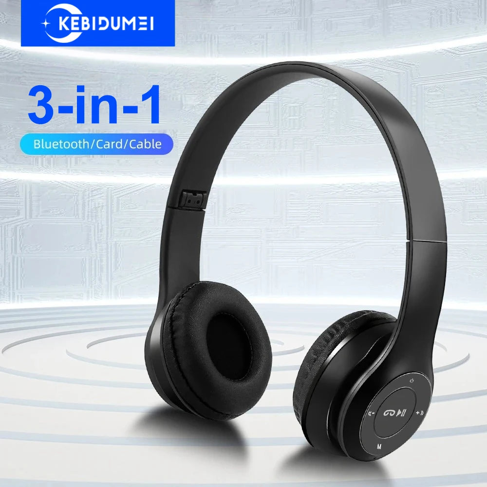 Bluetooth 5 0 Headsets Wireless Headphones Wired Earphones Support TF