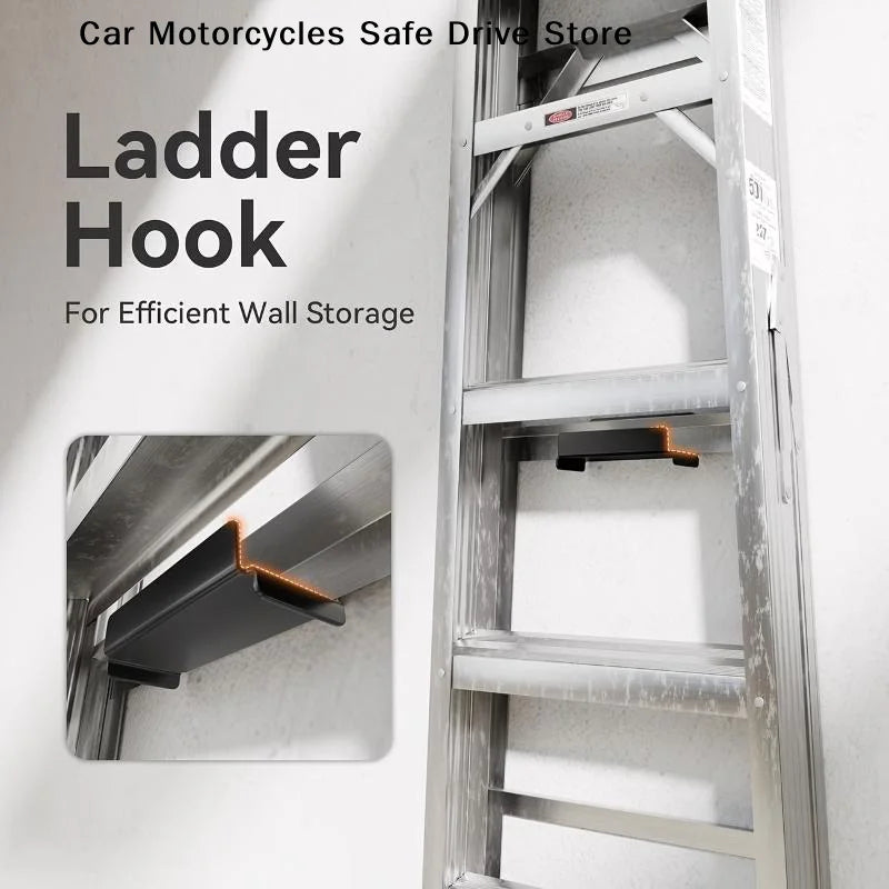 CMGarage Wall Ladder Hook Heavy-duty Wall-mounted Storage Rack
