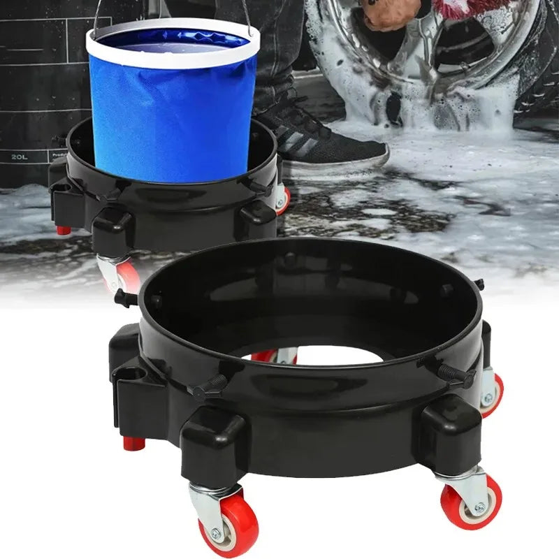 Rolling Bucket Dolly – 360° Swivel Casters & Locking Wheels