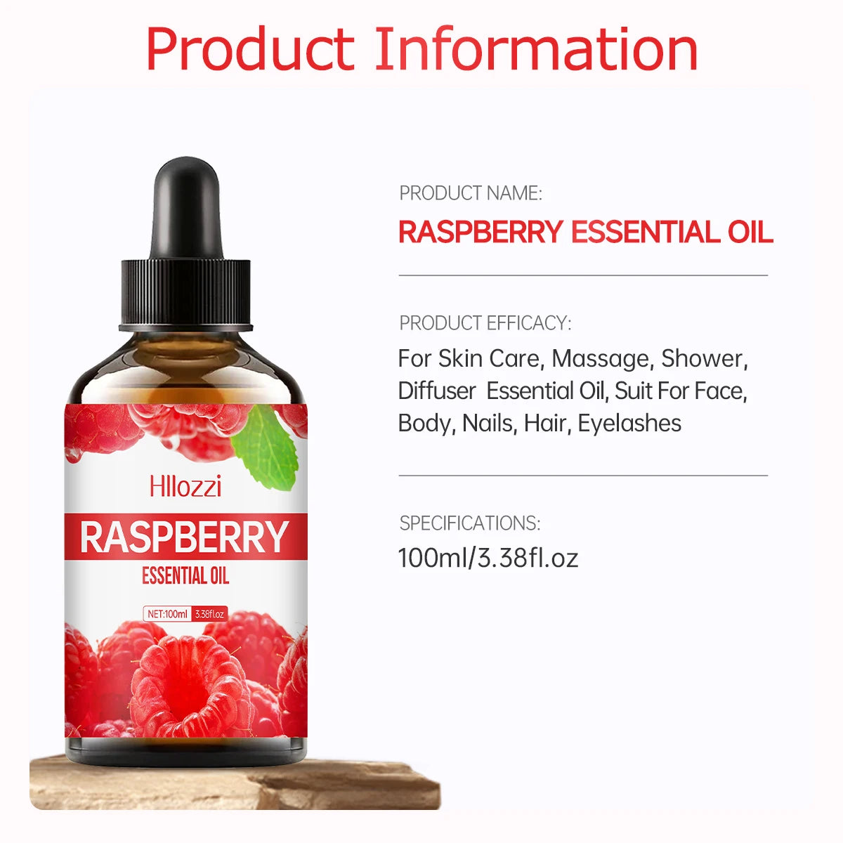 RASPBERRY ESSENTIAL OIL High-quality Moisturizing Nourishing Massage Zpaxo