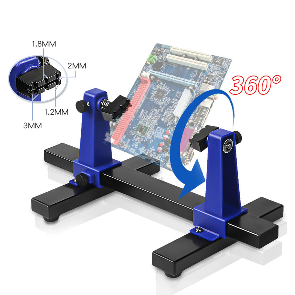 Circuit Board PCB Holder Adjustable Welding Bracket 360 de Auxiliary Clamp Repair Tool Clamping Kit Heavy Duty Base Plate Zpaxo