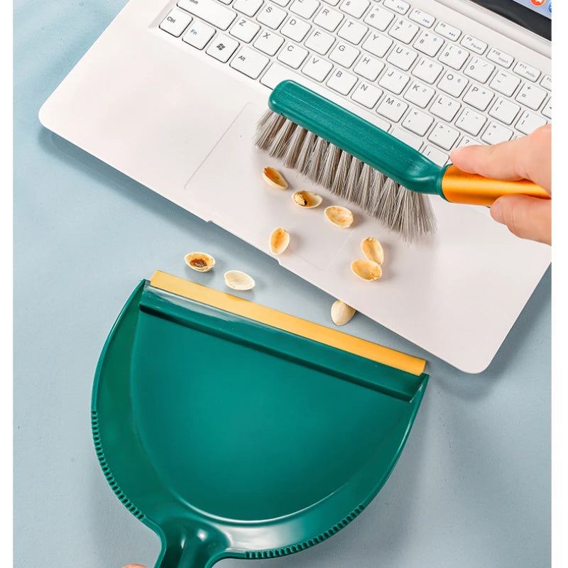 Mini Desktop Broom & Dustpan Set – Compact Hand Brush Cleaner Mini Broom Dustpan Set Zpaxo