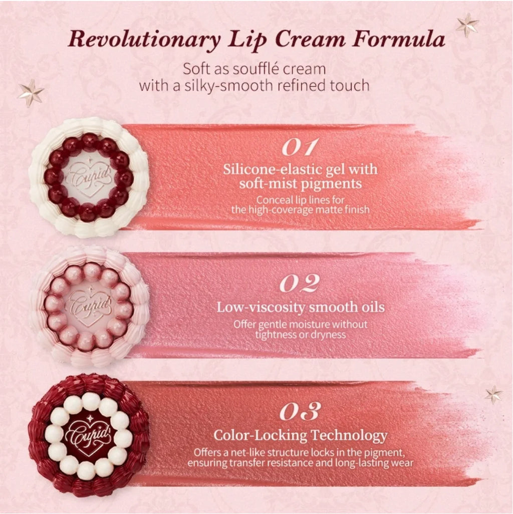 Flower Knows Strawberry Cupid Cake Lip Mud Matte Velvet Cream Soft Zpaxo