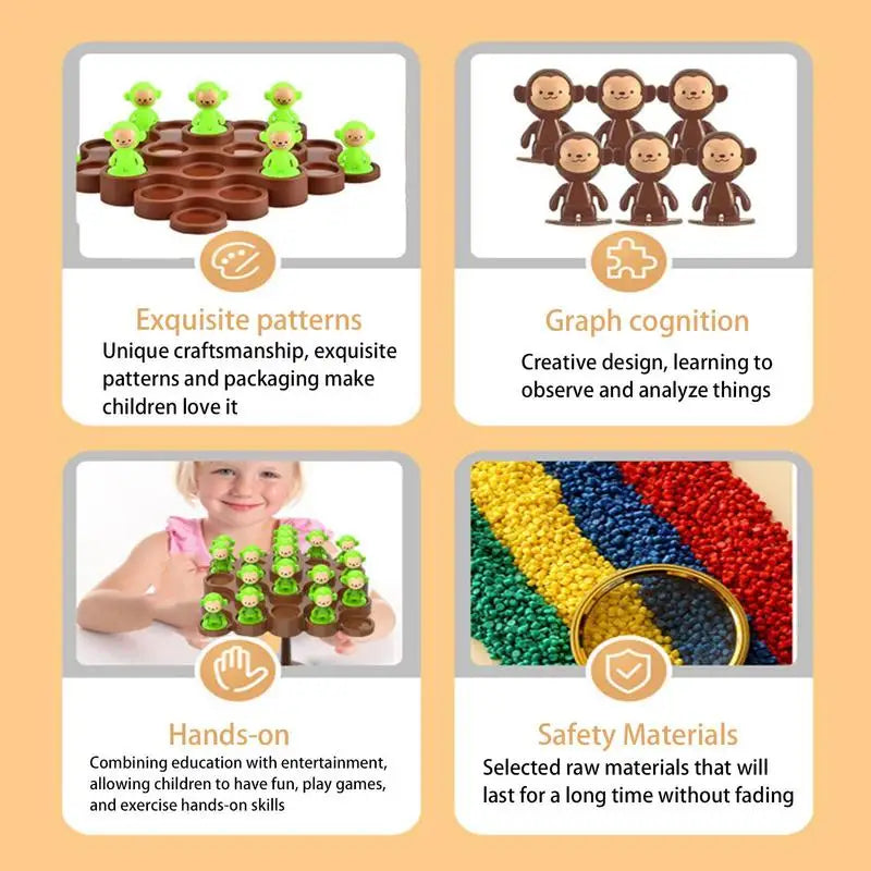 Balancing Monkey Toy Balance Tree Educational Monkey Balancing Board Exquisite Creative Balancing Tree Toy For Christmas Gifts Zpaxo